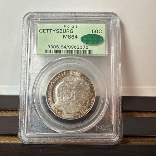 1936 Gettysburg Commemorative Half Dollar PCGS MS64 CAC Certified - Picture 2 of 8