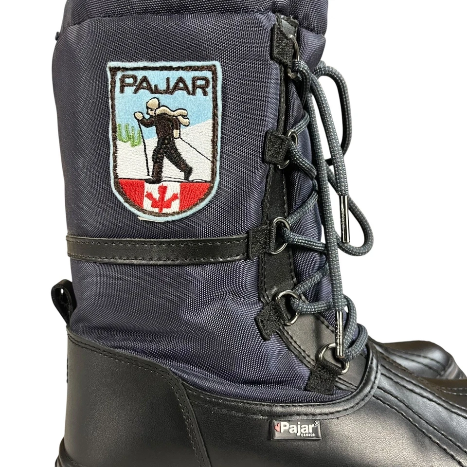 Botas de invierno Pajar Canadá para mujer 7-7,5 negras aisladas de piel sintética impermeables nieve Foto 2 de 4