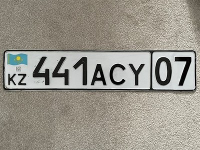Nummernschild Kasachstan Kasachstan Astana West KZ original gebraucht KZ 441 ACY 07