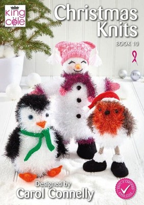 KING COLE Knitting Pattern Christmas Knits Book 10 Charming Snow Family