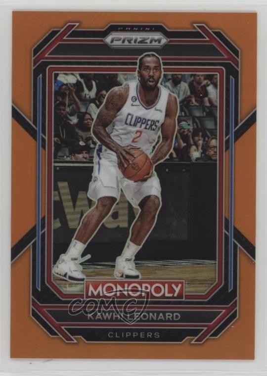 2022-23 Panini Prizm Monopoly Orange Prizm 63/124 Kawhi Leonard #37 0nr3