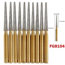 10Pcs Dental Orthodontic Debonding Finishing Tungsten Steel Carbide Bur FG 8104