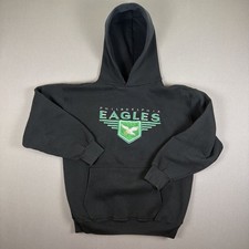 Vintage Philadelphia Eagles pullover hoodie Black Embroidery Riddell Size Large