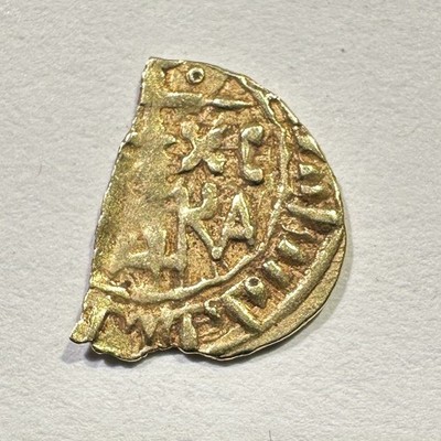 1154-66 Messina Sicily Gold Tari Guglielmo I Scarce Medieval Type Coin Broken