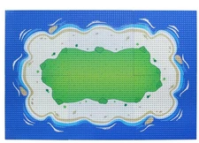 6 Pack Complete Set of Grass Oasis Island Baseplates | General Jim's Toys & Bric