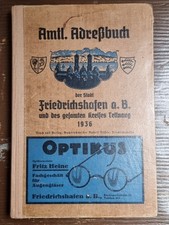 Alt Adressbuch Friedrichshafen Tettnang 1936 Maybach Zeppelin ZF Telefonbuch DR 