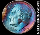 1963-D Silver Roosevelt Dime - Choice Gem Brilliant Unc  Super Color  #K2695