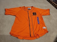 DETROIT TIGERS ORANGE DYNASTY JERSEY SIZE 2X NWT