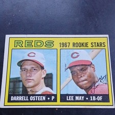 Topps 1967 Reds Rookie Stars Darrell Osteen Lee May #222 Baseball Card. rookie card picture
