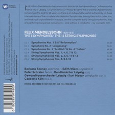 MENDELSSOHN: THE 5 SYMPHONIES; THE 13 STRING SYMPHONIES NEW CD