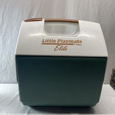 Vintage 1990s Igloo Little Playmate Elite Cooler Green & White - See Pictures