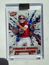 Fernando Mendoza 1/2 Rookie 2026 Wild Card Splat Edition Orange Blue Red