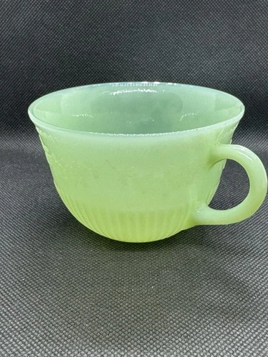 Vintage Fire King Jadeite Jane Ray Ribbed Tea Cup