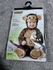 Spirit Halloween Costume Baby Monkey Infant 6-10 Months