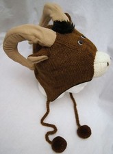 deLux LONGHORN Tejido ADULTO Cabra Animal Mascota Gorra GRAN CUERNO Oveja Hombre Mujer