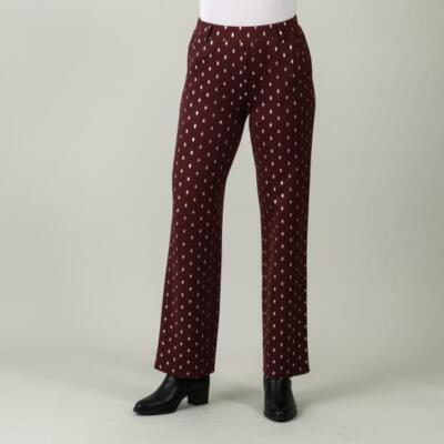 Hose Rot 40 42 Damen Zauberhose Metallic-Print ''beere'' UVP: 69,99  F188