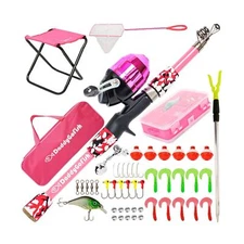 Kids Fishing Pole - Rod Reel Combo Tackle Box Starter Set - First Year Small ...