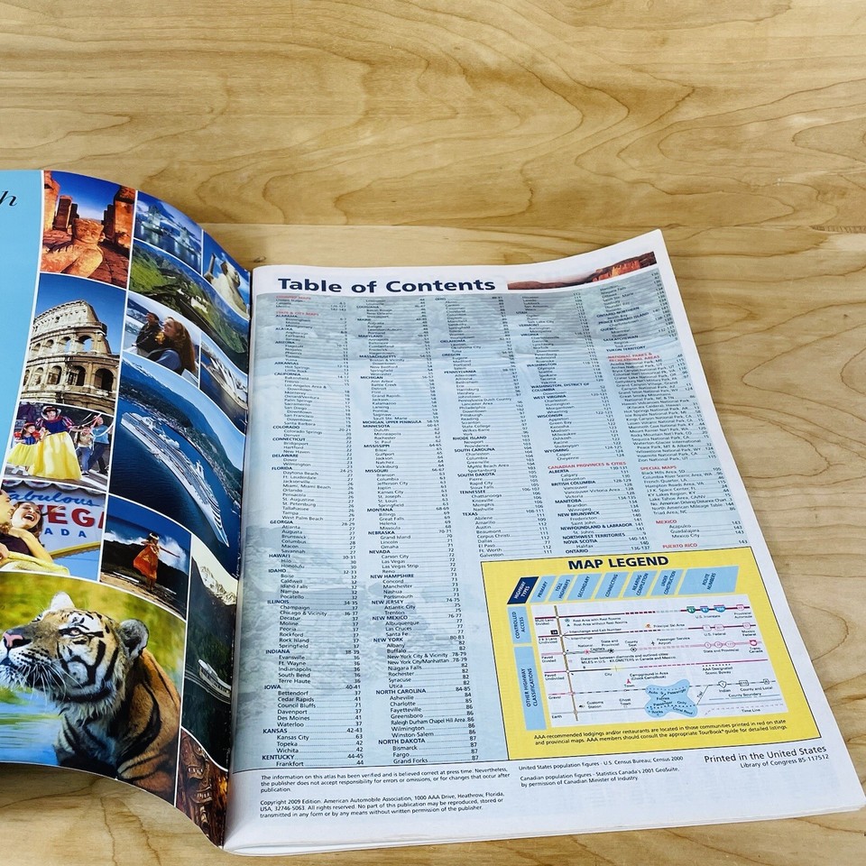 AAA United States, Canada and Mexico Road Atlas 2009 eBay