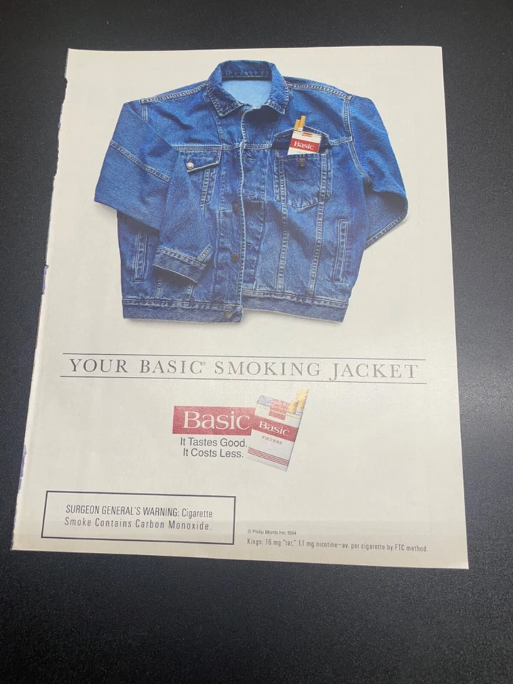 Your Basic Smoking Jacket Cigarette Magazine anuncio anuncio 1994 Foto 2 de 4