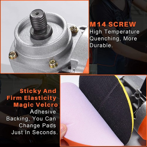 1580W Rotary 7" Dual Action Car Polisher Kit Orbital Polishing Machine Wax Pads - Picture 12 of 15