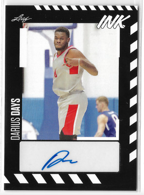2023-24 Leaf Ink #BA-DD1 Darius Days Autograph Houston Rockets LSU Tigers