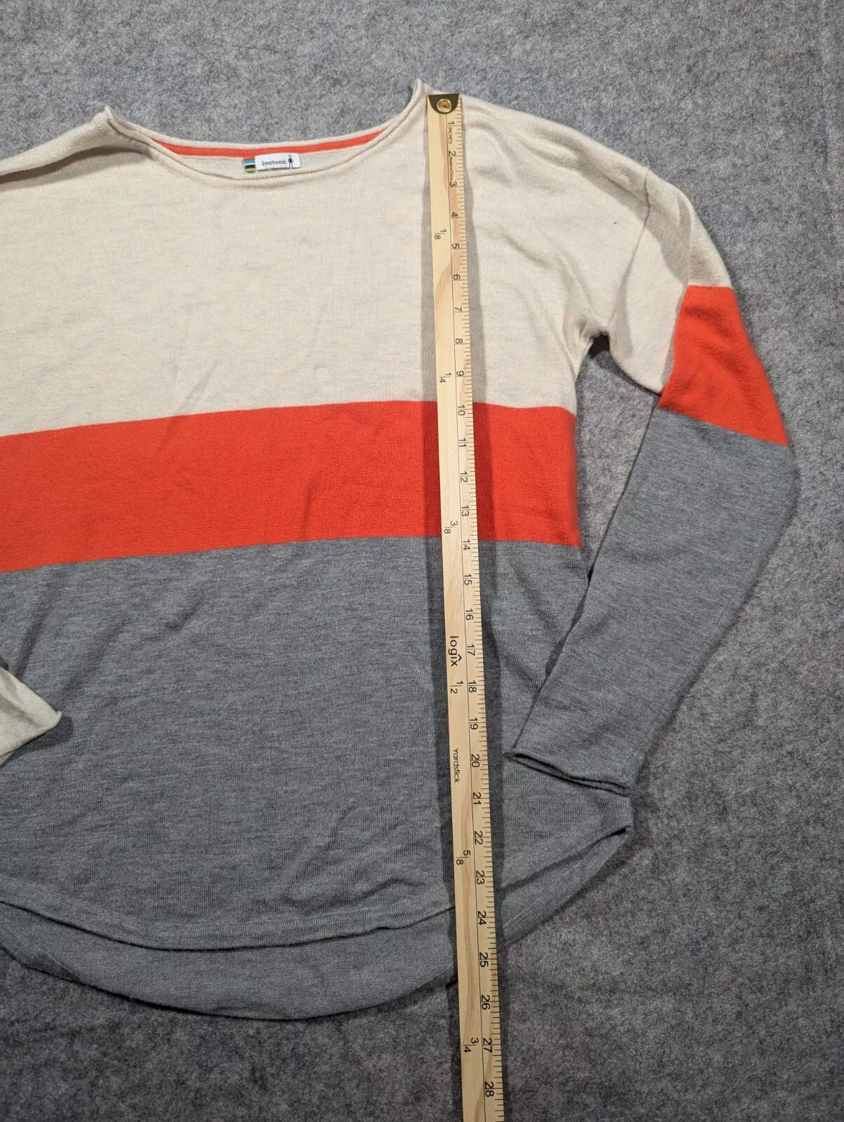smartwool merino wool blend colorblock stripe sweater