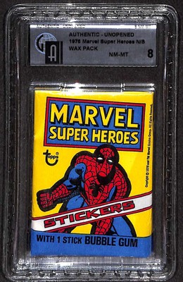 1976 Topps Marvel Super Heroes  GAI 8 NMMT sealed unopened wax pack C88124