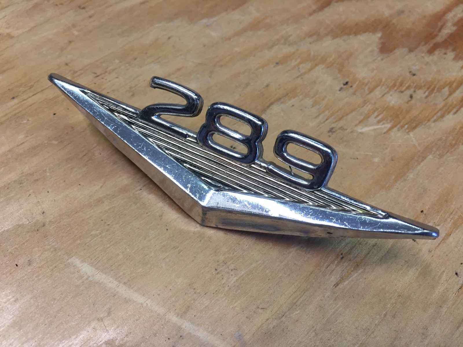 1964 1/2 1965 FORD MUSTANG FAIRLANE 289 HI-PO FENDER EMBLEM (GOLD) C3OB ...
