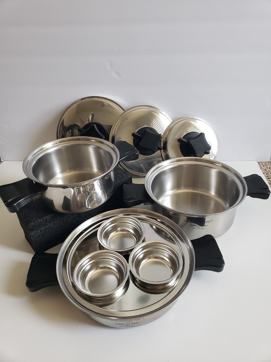 Health Craft Cookware 5 Ply Magnetic Surgical Steel Cookware 10 Piece Lot