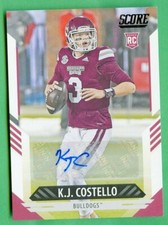 K.J. COSTELLO 2021 SCORE ROOKIE AUTO MISSISSIPPI STATE CHARGERS