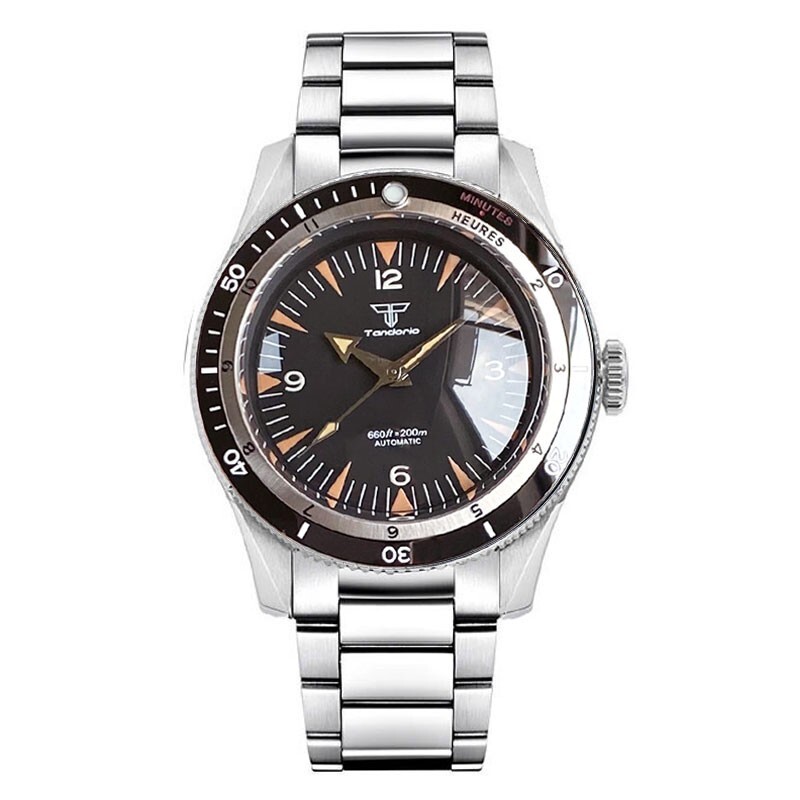 Relojes automáticos para hombre de doble arco de cristal de zafiro 40 mm Buceo 20 ATM Japón NH35A