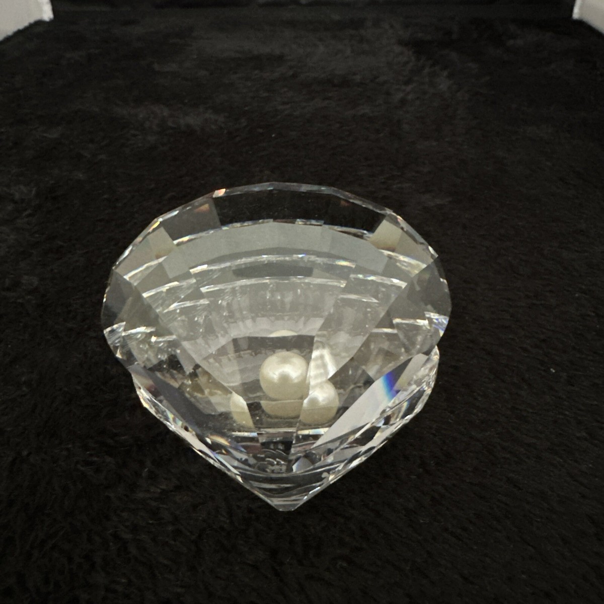 Swarovski Crystal Oyster Clam Shell with Pearl, Excellent
