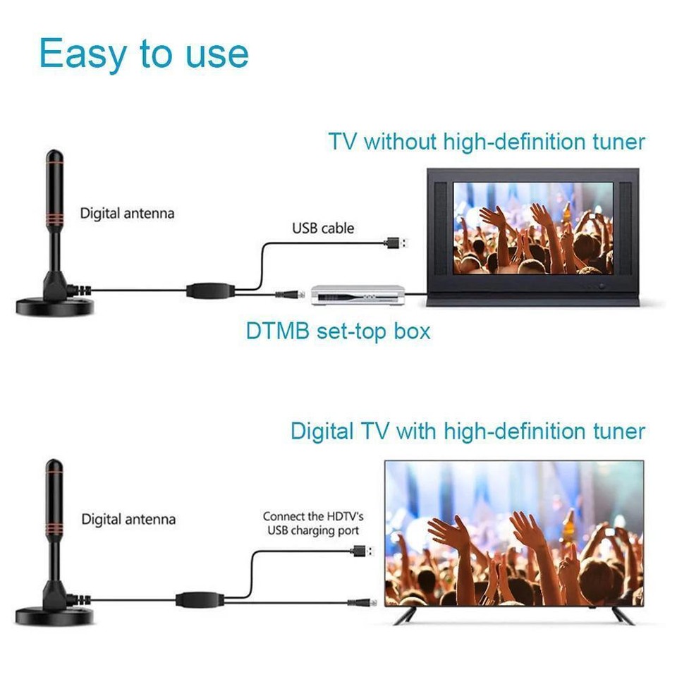 UK Best Portable TV Antenna Indoor Outdoor Digital HD Ariel Aerial eBay