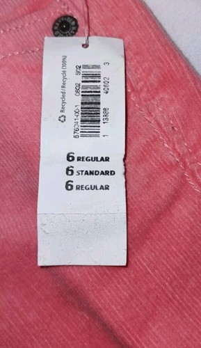 NWT Old Navy Women’s Sz 6 Rockstar Super Skinny Corduroy Pants-Beach Party Pink - Picture 8 of 12