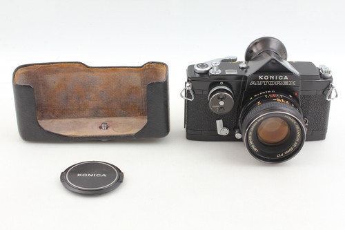 RARE BLACK 【Near MINT】 Konica Autorex Full & Half Camera AR 50mm f1.7 Lens JAPAN