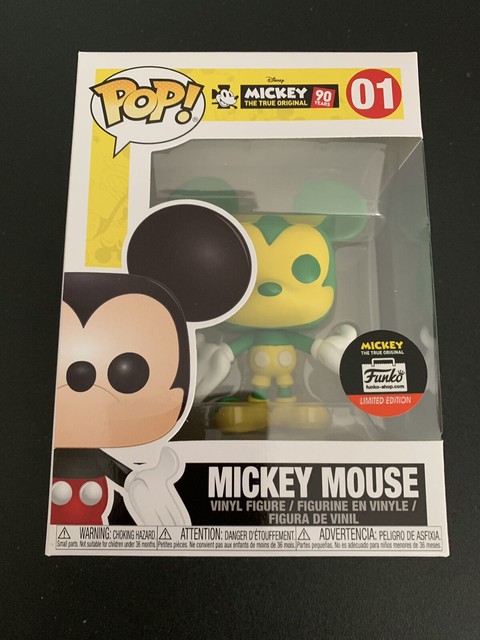 green and yellow mickey funko pop
