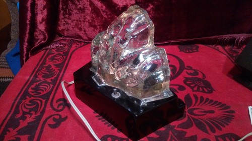 Vintage night lamp Flame - Crystal Made in the USSR in the 50s carbolite + glass - Picture 6 of 12