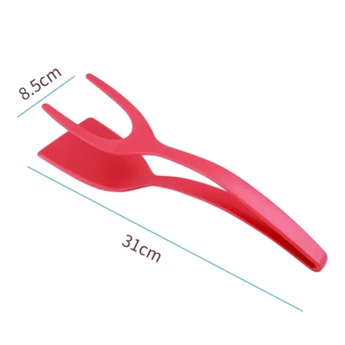 2 In 1 Grip Flip Tongs Egg Spatula Tongs Clamp Pancake Fried Turners Kitchen - Picture 8 of 19