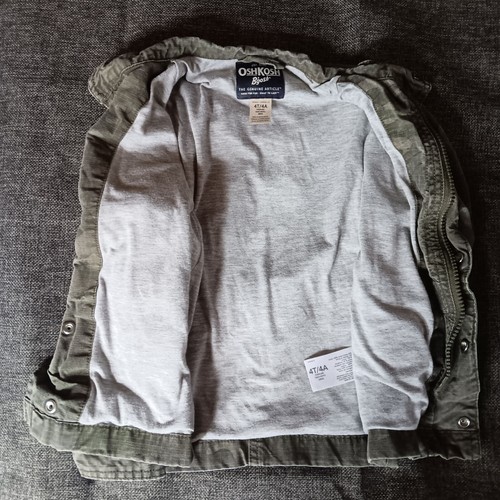 jacket Size 4 Osh Gosh Boy Full Zip Camouflage Tactical Military Style preschool - Picture 4 of 7