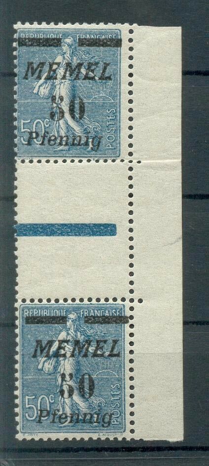 Memel 61bZS Zwischensteg MNH Postfrisch (X4652