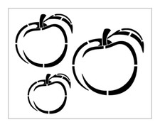 Peach Stencil 3 Sizes Fruit Food Design 8" x 10" Reusable Sheet S1103