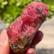 107g Piccola Pietra Grezza Naturale Rosso Nero Rodonite Quarzo Cristallo Esemplare