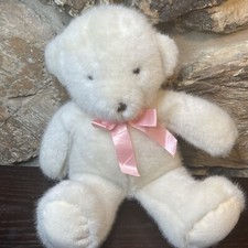 Vintage Dakin Soft Classics Teddy Bear Plush Stuffed Animal 1995 Pink Bow 17  