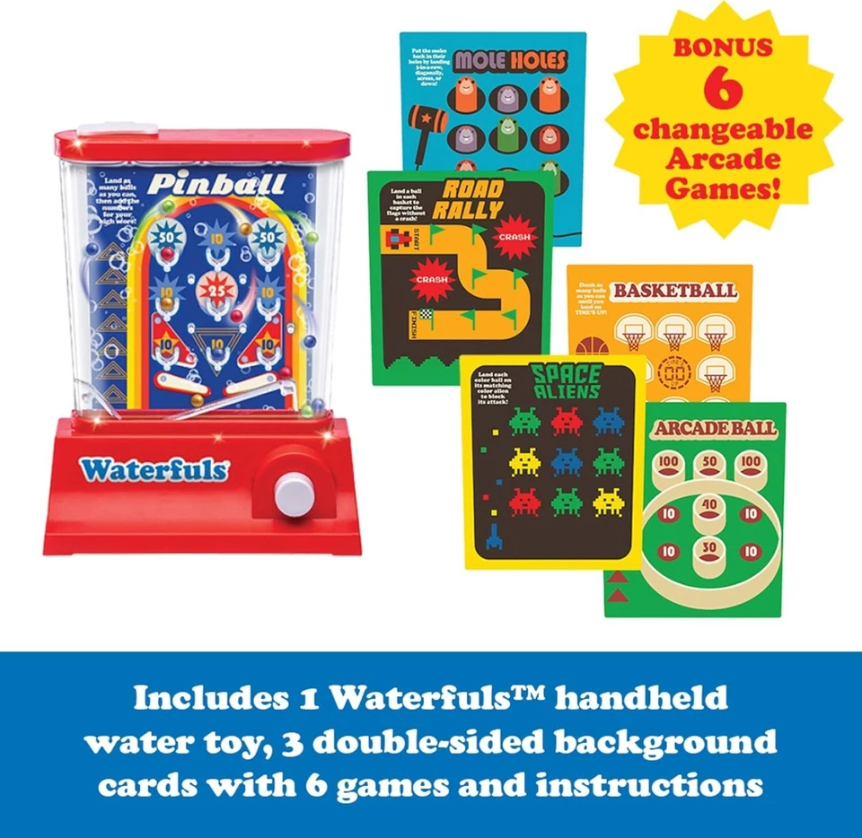 Original Waterfuls Classic Handheld Water Game - 6 Interchangeable Back Panels - Image 2 of 4