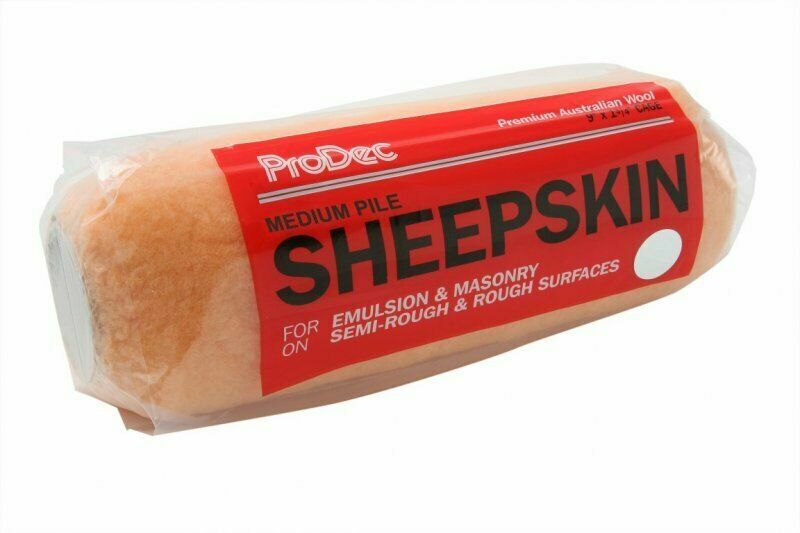 Prodec 9""X1.75"" Medium Sheepskin Paint Roller Sleeve, Australian Wool PRRE010