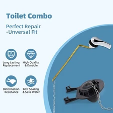 Toilet Handle Front Mount with 2-Inch Rubber Toilet Flapper Replacement Kit TOTO