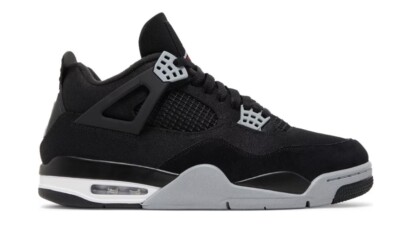 NIB! Authentic Air Jordan 4 Retro SE Black Canvas, DH7138-006