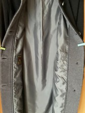 Manteau Long Femme Bellini En Laine, Blanc Et Gris, Taille 50, Vintage, Très Bon état