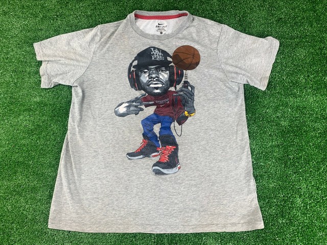 LeBron James Nike T-shirt Men's XL Gray | eBay
