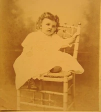 Victorian Antique Cabinet Card Photo of a Young Baby Infant Child